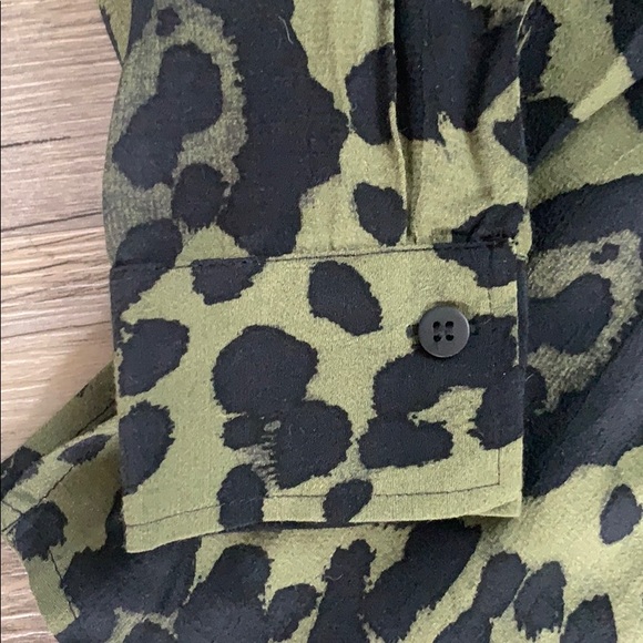 Topshop Khaki Leopard Shirt - Picture 8 of 11